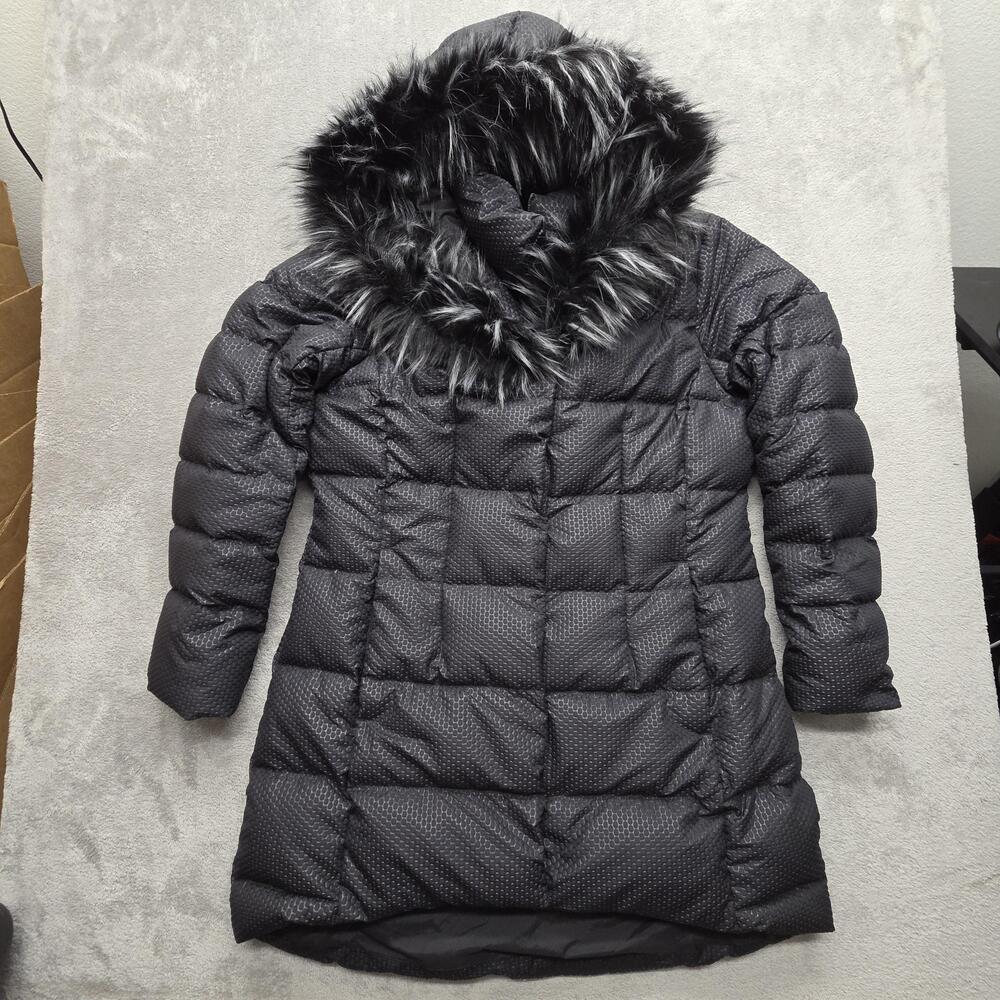 The North Face Fur Hood Down Parkina Womens XL Black Puffer Insulated NF0A4PA5